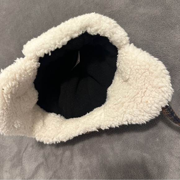 Kombi Infant Brown Plaid Aviator Winter Hat With Ears Size 9-18 Months - Picture 11 of 14